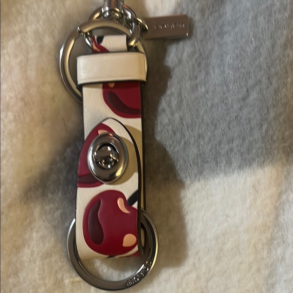 Coach Red and White Key Holder cherry design. I have one in original packaging - Picture 3 of 4